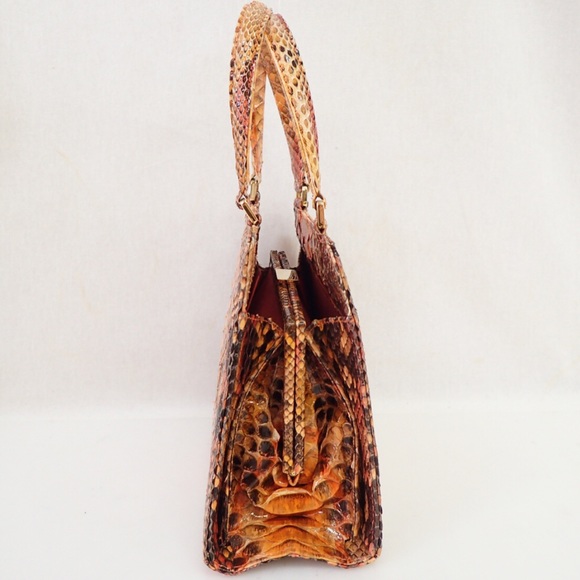 SOLD | Vintage 90’s FENDI Orange Python Handbag - Picture 4 of 8